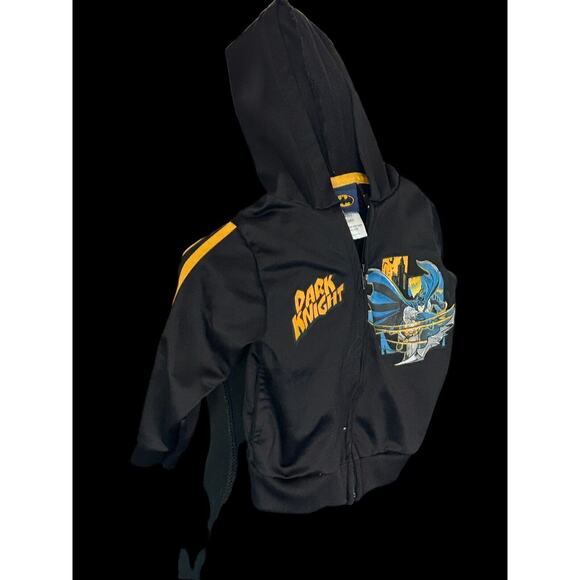 BATMAN 3T The Dark Knight Black Jacket full zip With Hood - Picture 2 of 6